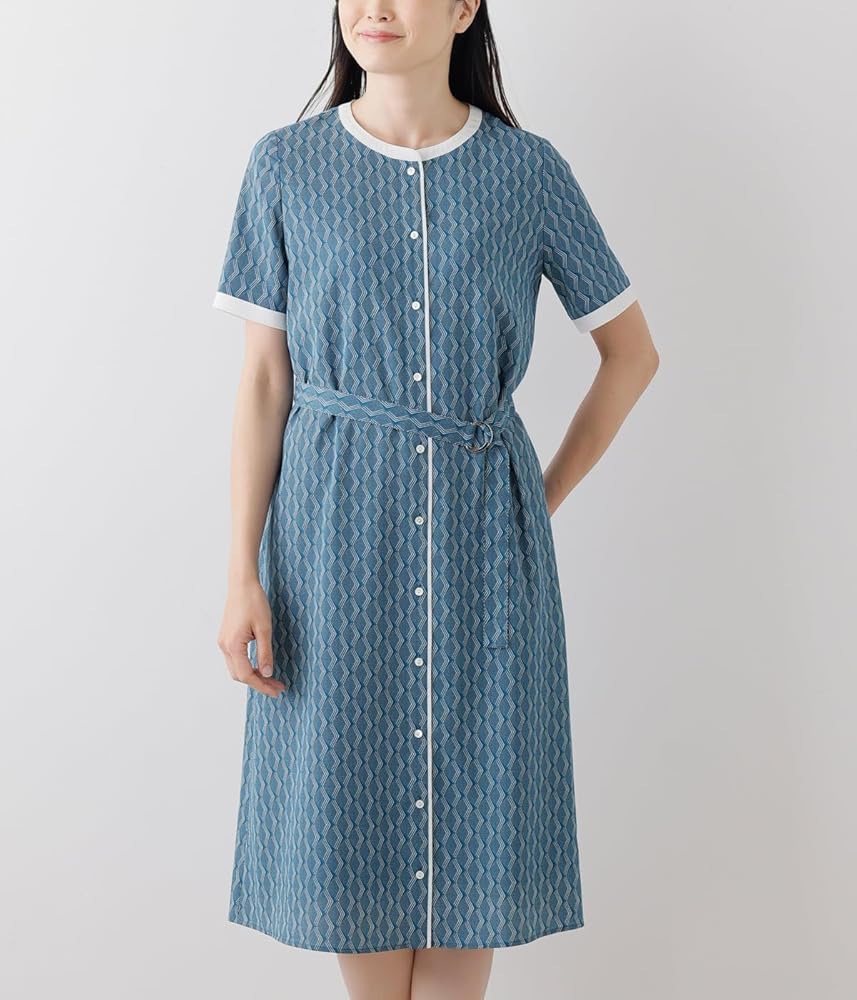 コ*ン様 【新品】NewYorker ダイヤラインプリント 半袖ワンピース Amazon.co.jp: [ニューヨーカー] ダイヤラインプリント Aライン